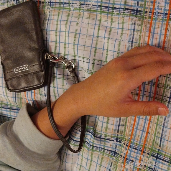 NWOT COACH Wallet Wristlet Cocoa Brown with shimmer. - Picture 10 of 10